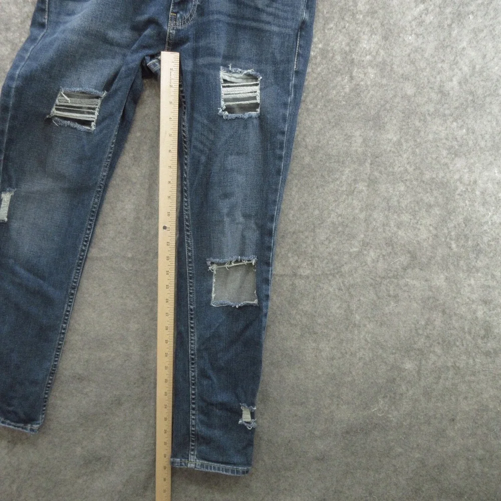 Hollister Epic Flex Men's Skinny Jeans Size 30x29 Blue Denim Cotton Distressed